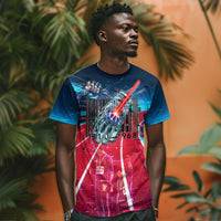 African American 1968 Black Power Salute T shirt Retro Cyberpunk Sci-Fi Tech Civil Rights Art
