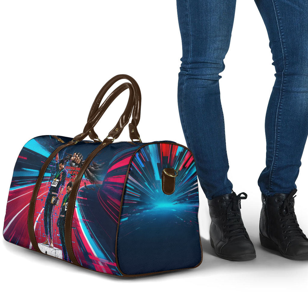African American 1968 Black Power Salute Travel Bag Retro Cyberpunk Sci-Fi Tech Civil Rights Art