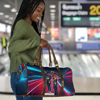African American 1968 Black Power Salute Travel Bag Retro Cyberpunk Sci-Fi Tech Civil Rights Art