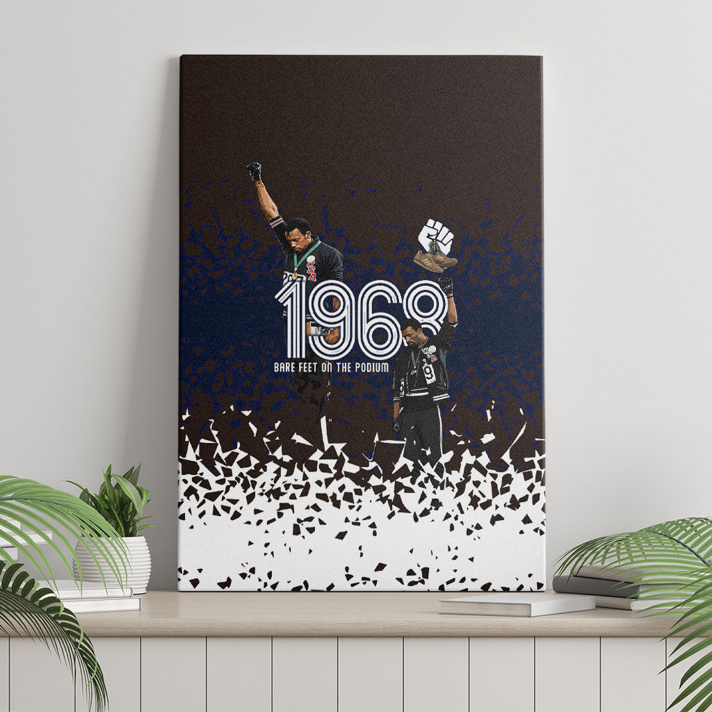 Black Power Salute African Human Rights Canvas Wall Art Civil Rights Movement OPHR Mexico City 1968 Retro
