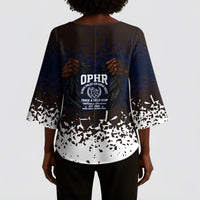 Black Power Salute African Human Rights Kimono Sleeve Blouse Civil Rights Movement OPHR Mexico City 1968 Retro