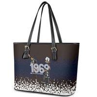 Black Power Salute African Human Rights Leather Tote Bag Civil Rights Movement OPHR Mexico City 1968 Retro