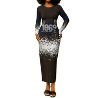 Black Power Salute African Human Rights Long Sleeve Bodycon Dress Civil Rights Movement OPHR Mexico City 1968 Retro