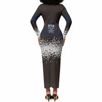 Black Power Salute African Human Rights Long Sleeve Bodycon Dress Civil Rights Movement OPHR Mexico City 1968 Retro