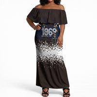 Black Power Salute African Human Rights Off Shoulder Maxi Dress Civil Rights Movement OPHR Mexico City 1968 Retro