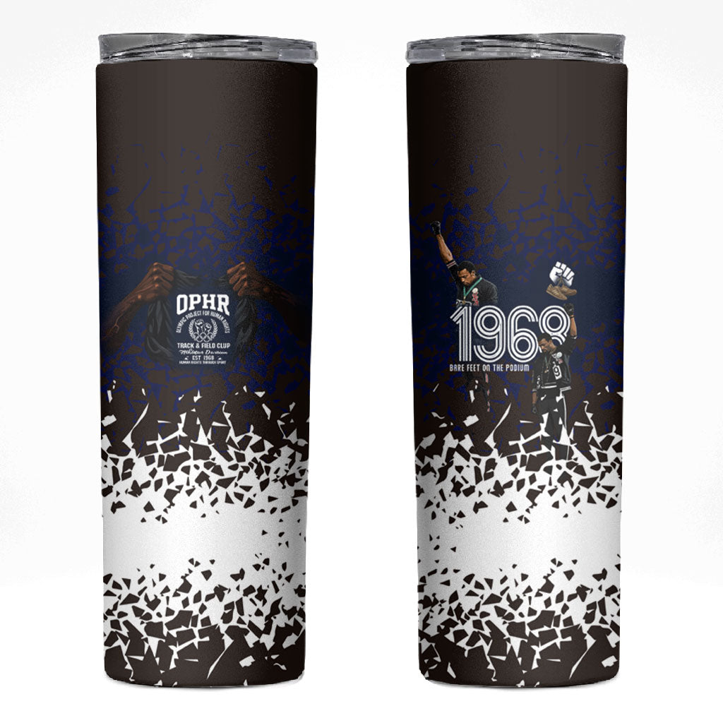 Black Power Salute African Human Rights Skinny Tumbler Civil Rights Movement OPHR Mexico City 1968 Retro