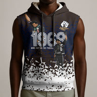 Black Power Salute African Human Rights Sleeveless Hoodie Civil Rights Movement OPHR Mexico City 1968 Retro