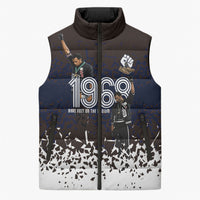 Black Power Salute African Human Rights Sleeveless Puffer Jacket Civil Rights Movement OPHR Mexico City 1968 Retro