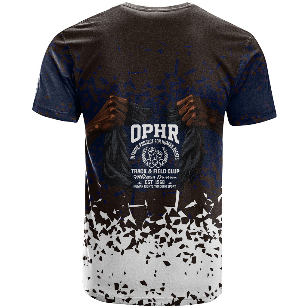 Black Power Salute African Human Rights T shirt Civil Rights Movement OPHR Mexico City 1968 Retro
