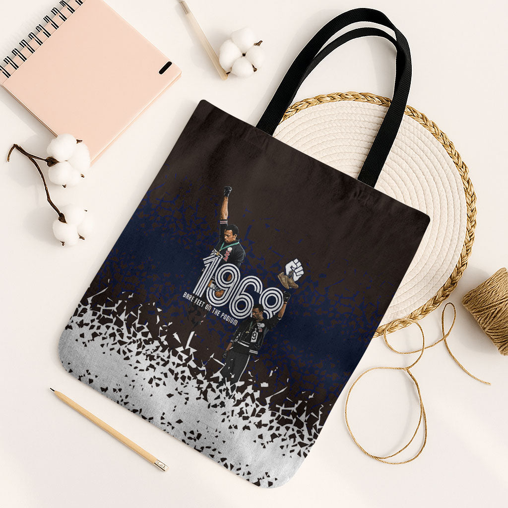 Black Power Salute African Human Rights Tote Bag Civil Rights Movement OPHR Mexico City 1968 Retro