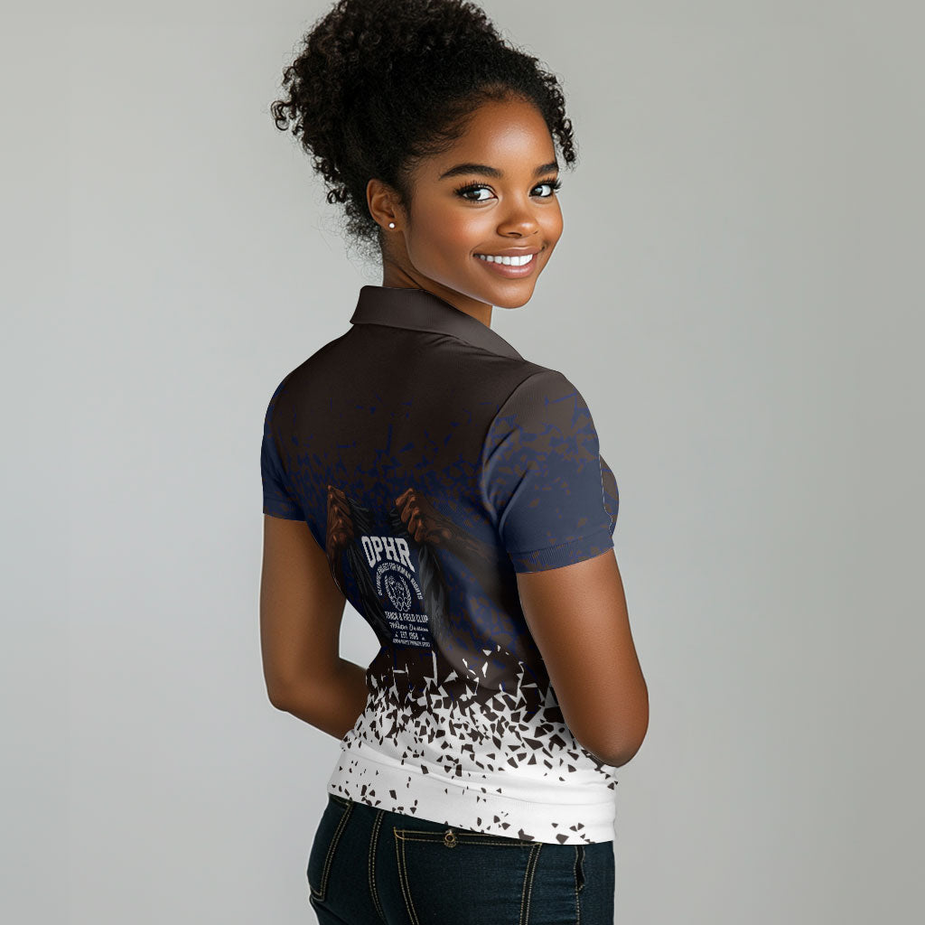 Black Power Salute African Human Rights Women Polo Shirt Civil Rights Movement OPHR Mexico City 1968 Retro