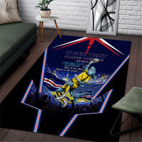 Personalized Cape Verde Blue Sharks Area Rug African Pride Dynamic Stadium Soccer Graphic Art