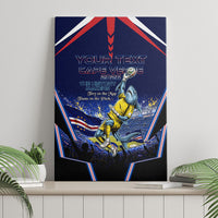 Personalized Cape Verde Blue Sharks Canvas Wall Art African Pride Dynamic Stadium Soccer Graphic Art
