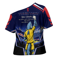 Personalized Cape Verde Blue Sharks Cross Shoulder Shirt African Pride Dynamic Stadium Soccer Graphic Art