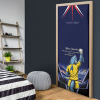 Personalized Cape Verde Blue Sharks Door Cover African Pride Dynamic Stadium Soccer Graphic Art