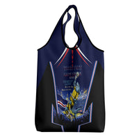 Personalized Cape Verde Blue Sharks Grocery Bag African Pride Dynamic Stadium Soccer Graphic Art