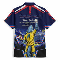 Personalized Cape Verde Blue Sharks Hawaiian Shirt African Pride Dynamic Stadium Soccer Graphic Art