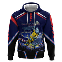 Personalized Cape Verde Blue Sharks Hoodie African Pride Dynamic Stadium Soccer Graphic Art