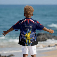 Personalized Cape Verde Blue Sharks Kid Hawaiian Shirt African Pride Dynamic Stadium Soccer Graphic Art