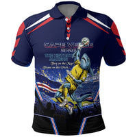 Personalized Cape Verde Blue Sharks Polo Shirt African Pride Dynamic Stadium Soccer Graphic Art