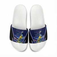 Personalized Cape Verde Blue Sharks Slide Sandals African Pride Dynamic Stadium Soccer Graphic Art