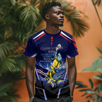 Personalized Cape Verde Blue Sharks T shirt African Pride Dynamic Stadium Soccer Graphic Art