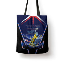 Personalized Cape Verde Blue Sharks Tote Bag African Pride Dynamic Stadium Soccer Graphic Art