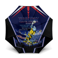 Personalized Cape Verde Blue Sharks Umbrella African Pride Dynamic Stadium Soccer Graphic Art