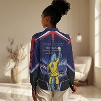 Personalized Cape Verde Blue Sharks Women Casual Shirt African Pride Dynamic Stadium Soccer Graphic Art