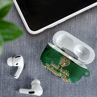 Saudi Arabia National Day AirPods Case White Jasmine Arabic Calligraphy Cultural Pride