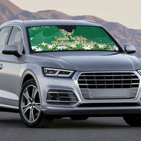 Saudi Arabia National Day Auto Sun Shade White Jasmine Arabic Calligraphy Cultural Pride