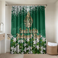 Saudi Arabia National Day Bathroom Set White Jasmine Arabic Calligraphy Cultural Pride