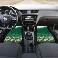 Saudi Arabia National Day Car Mats White Jasmine Arabic Calligraphy Cultural Pride