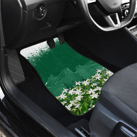Saudi Arabia National Day Car Mats White Jasmine Arabic Calligraphy Cultural Pride