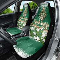Saudi Arabia National Day Car Seat Cover White Jasmine Arabic Calligraphy Cultural Pride