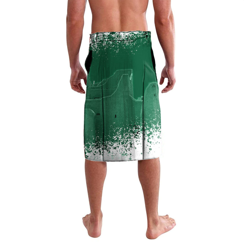 Saudi Arabia National Day Lavalava White Jasmine Arabic Calligraphy Cultural Pride