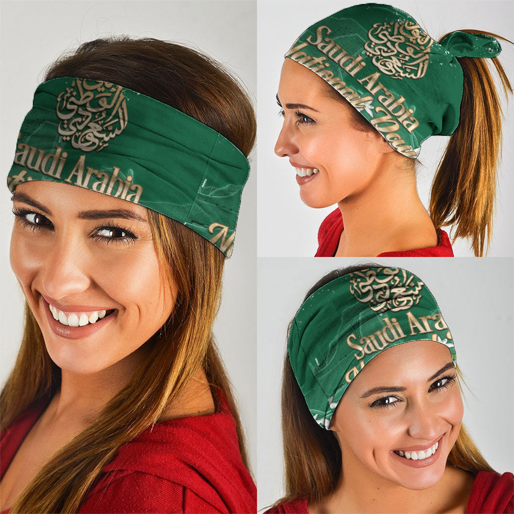 Saudi Arabia National Day Neck Gaiter White Jasmine Arabic Calligraphy Cultural Pride