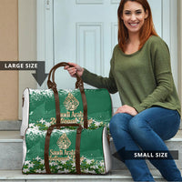 Saudi Arabia National Day Travel Bag White Jasmine Arabic Calligraphy Cultural Pride