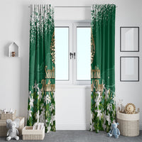 Saudi Arabia National Day Window Curtain White Jasmine Arabic Calligraphy Cultural Pride