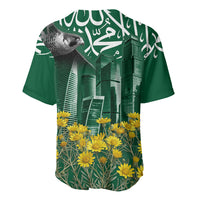 Saudi Arabia National Day Baseball Jersey Falcon Skyline Arabic Calligraphy Cultural Pride