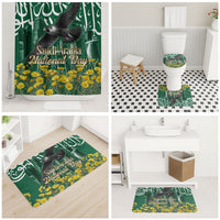 Saudi Arabia National Day Bathroom Set Falcon Skyline Arabic Calligraphy Cultural Pride