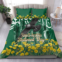 Saudi Arabia National Day Bedding Set Falcon Skyline Arabic Calligraphy Cultural Pride