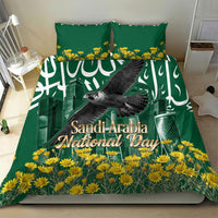 Saudi Arabia National Day Bedding Set Falcon Skyline Arabic Calligraphy Cultural Pride