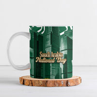 Saudi Arabia National Day Ceramic Mug Falcon Skyline Arabic Calligraphy Cultural Pride