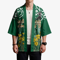 Saudi Arabia National Day Kimono Falcon Skyline Arabic Calligraphy Cultural Pride