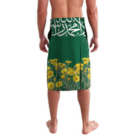 Saudi Arabia National Day Lavalava Falcon Skyline Arabic Calligraphy Cultural Pride