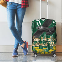 Saudi Arabia National Day Luggage Cover Falcon Skyline Arabic Calligraphy Cultural Pride
