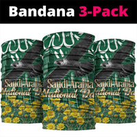 Saudi Arabia National Day Neck Gaiter Falcon Skyline Arabic Calligraphy Cultural Pride