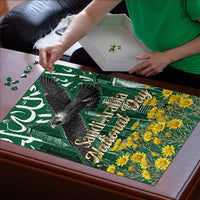 Saudi Arabia National Day Puzzle Falcon Skyline Arabic Calligraphy Cultural Pride