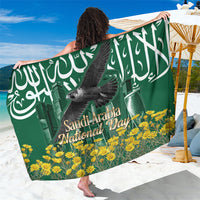 Saudi Arabia National Day Sarong Falcon Skyline Arabic Calligraphy Cultural Pride